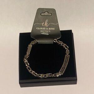 Men’s Retro Peace Pattern Woven Chain Bracelet